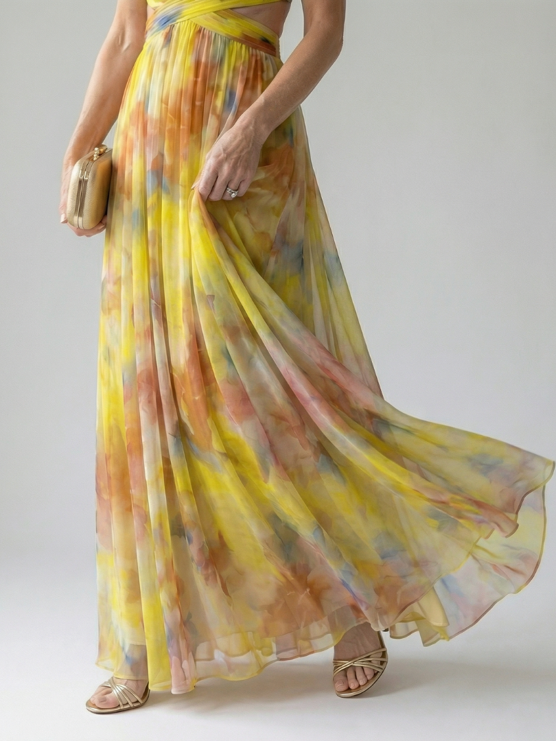 Vivienne™ | Vestido Maxi Estampado con Efecto Vientre Plano