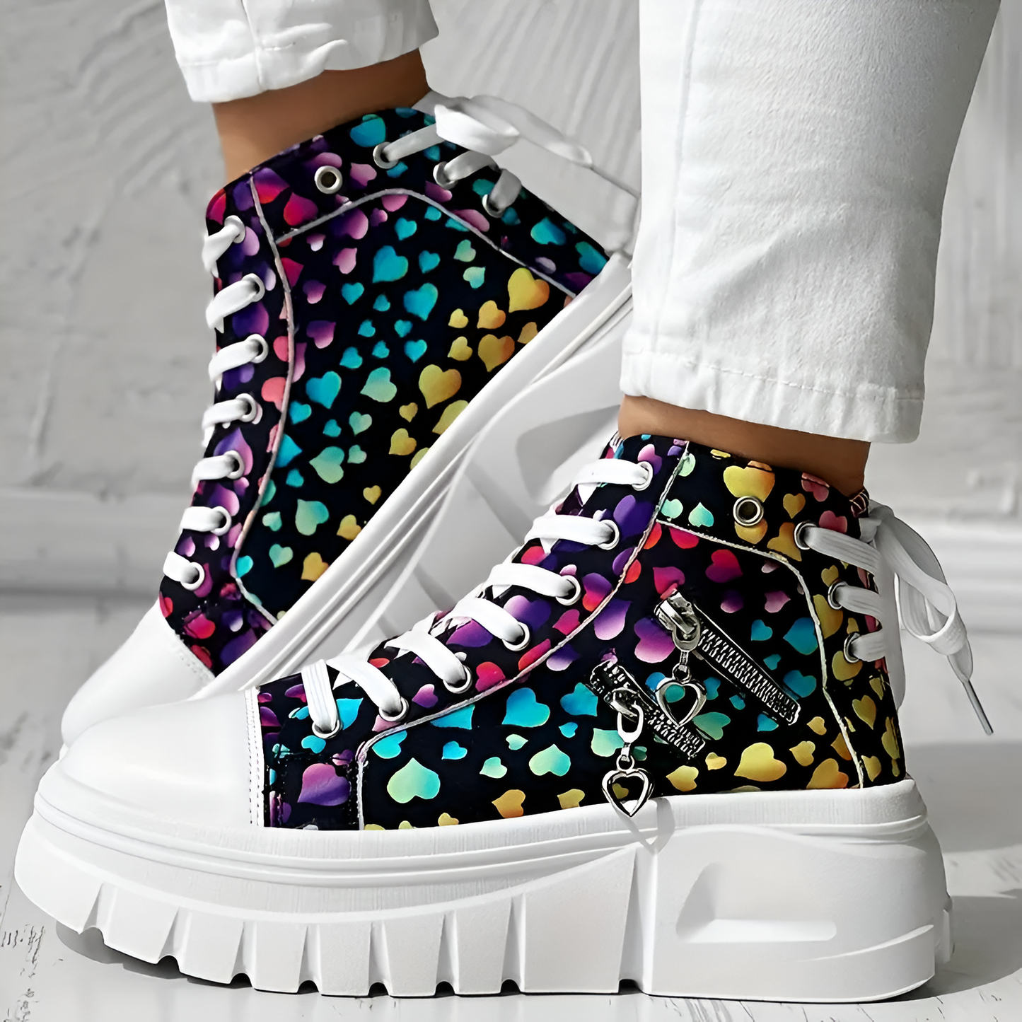 Elin™ | Zapatillas Altas Ortopédicas de Tela Vaquera