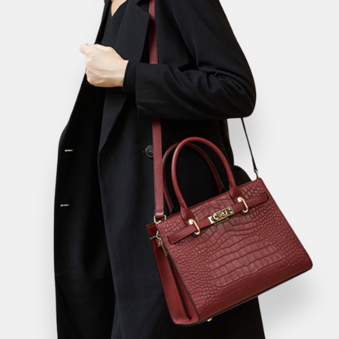 Wilvoise | Sac cabas structuré à motif croco
