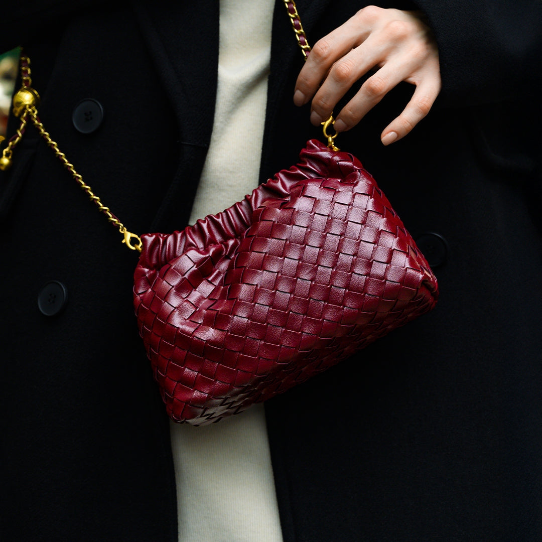 Ulvérine | Sac boulette tressé doré
