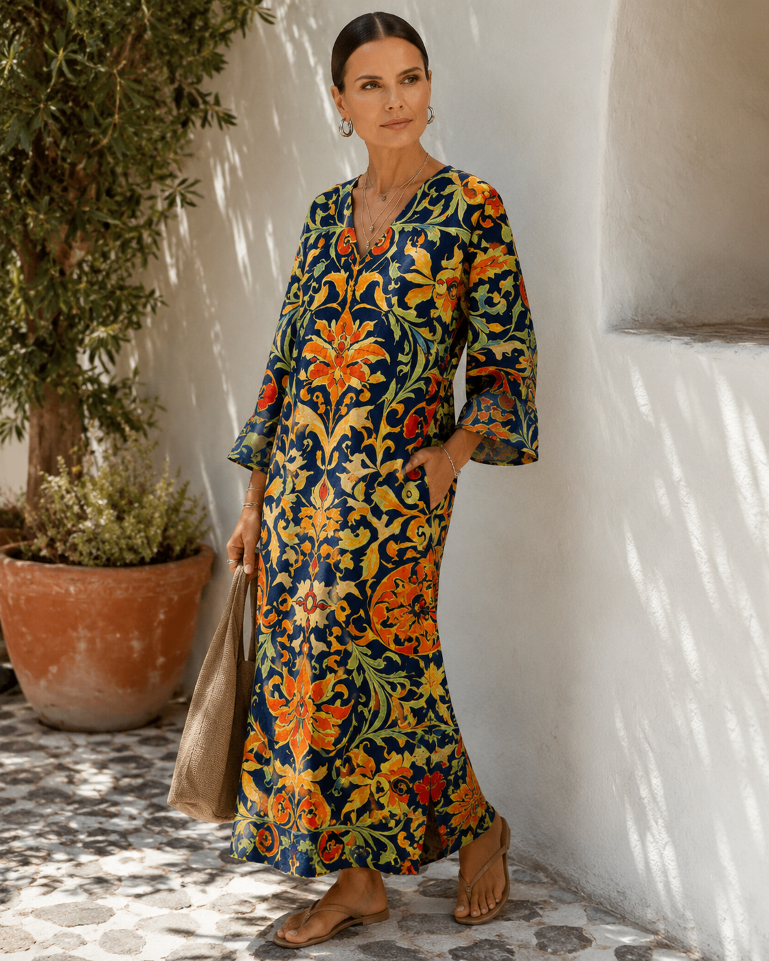 Emma™ | Vestido Midi con Efecto Vientre Plano