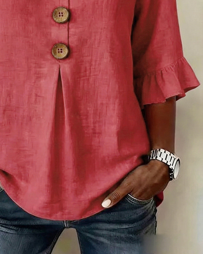 Amelie™ | Blusa con Botones Disimula Barriga