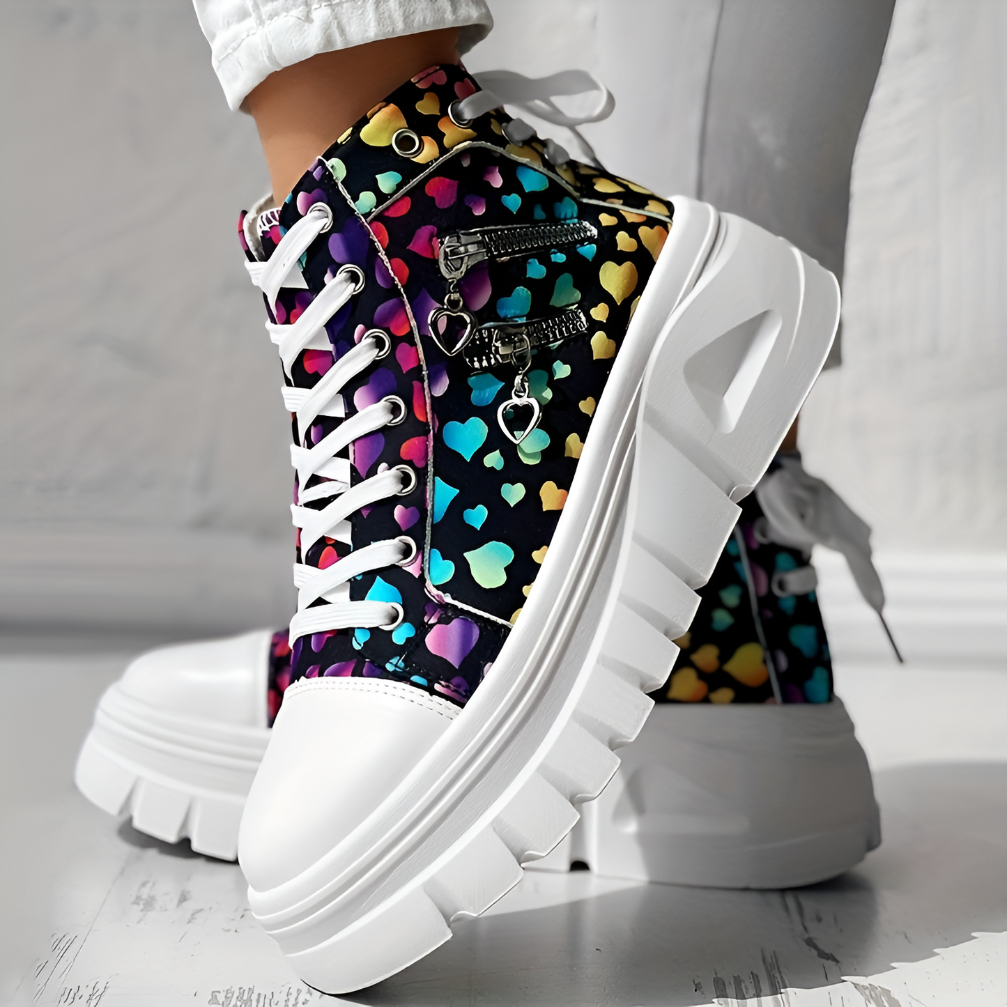 Elin™ | Zapatillas Altas Ortopédicas de Tela Vaquera