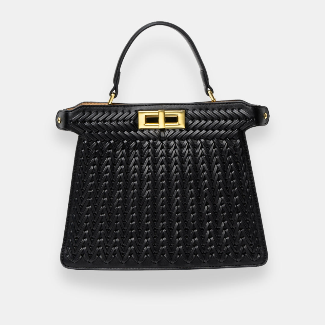 Wélvoise | Sac tressé fermeture dorée