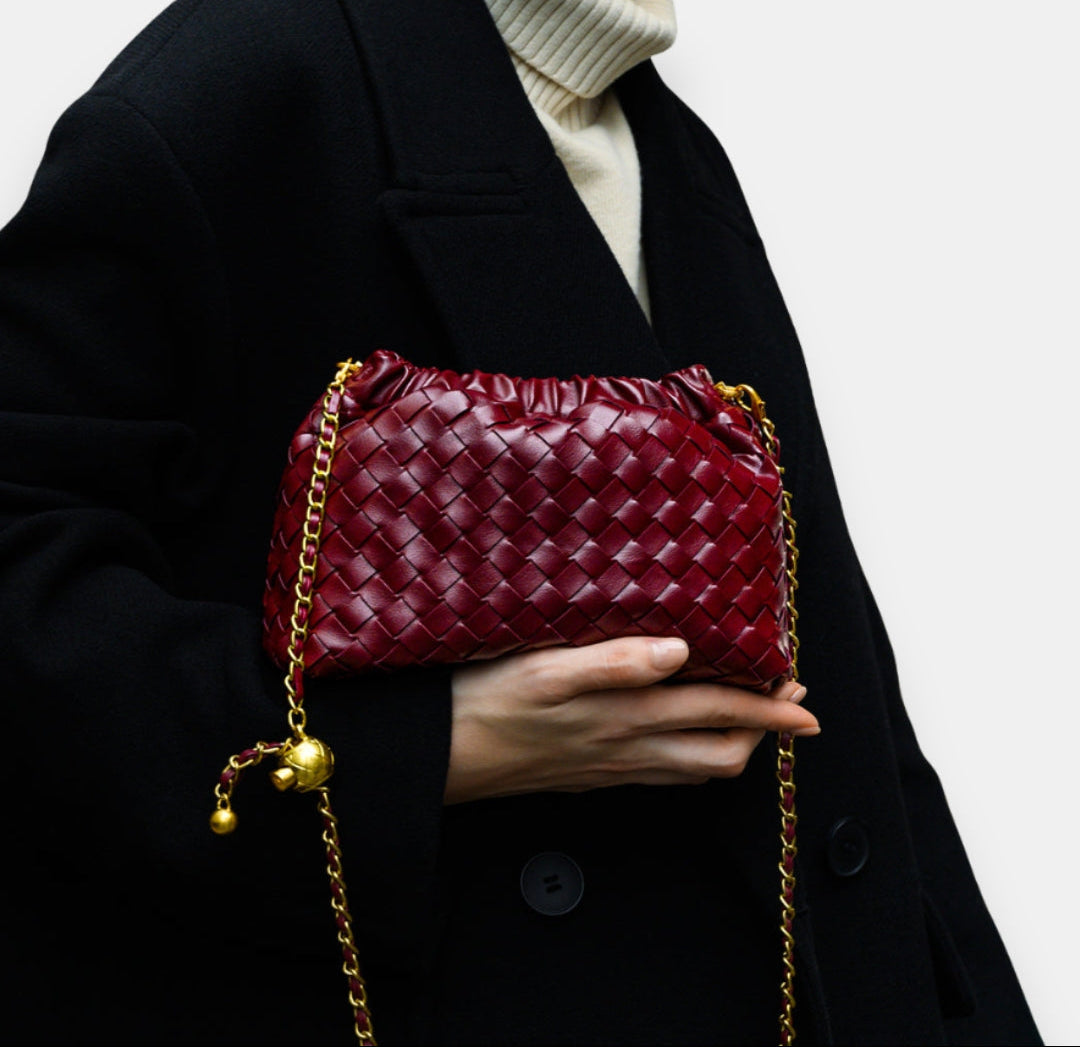 Ulvérine | Sac boulette tressé doré