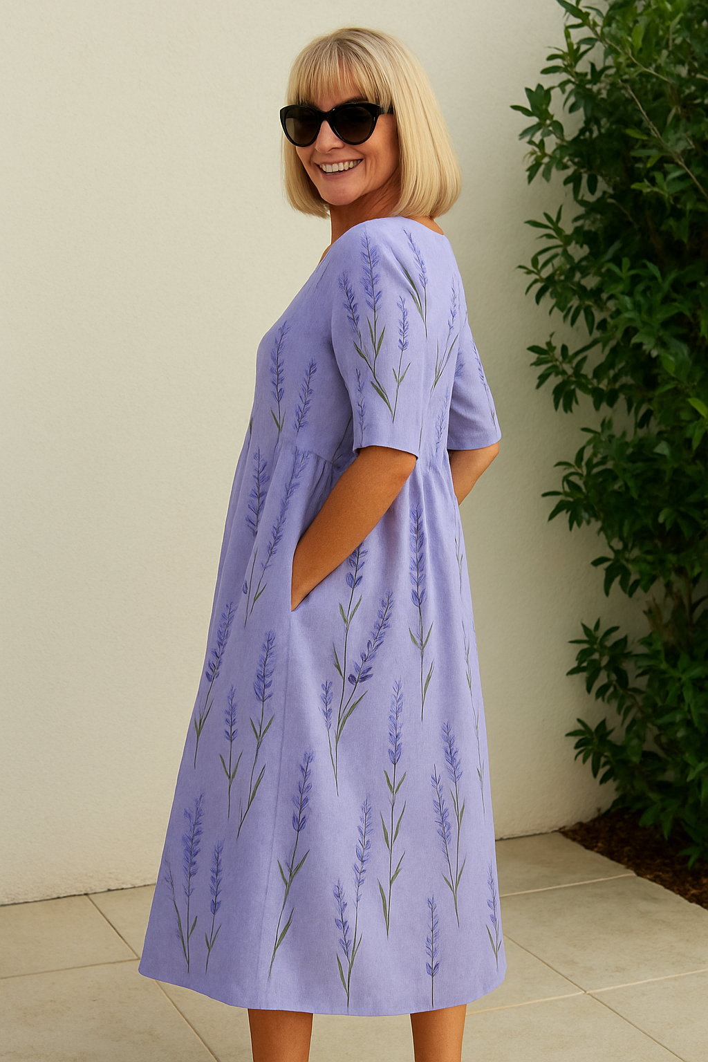 Elin™ | Vestido Midi Elegante con Efecto Vientre Plano