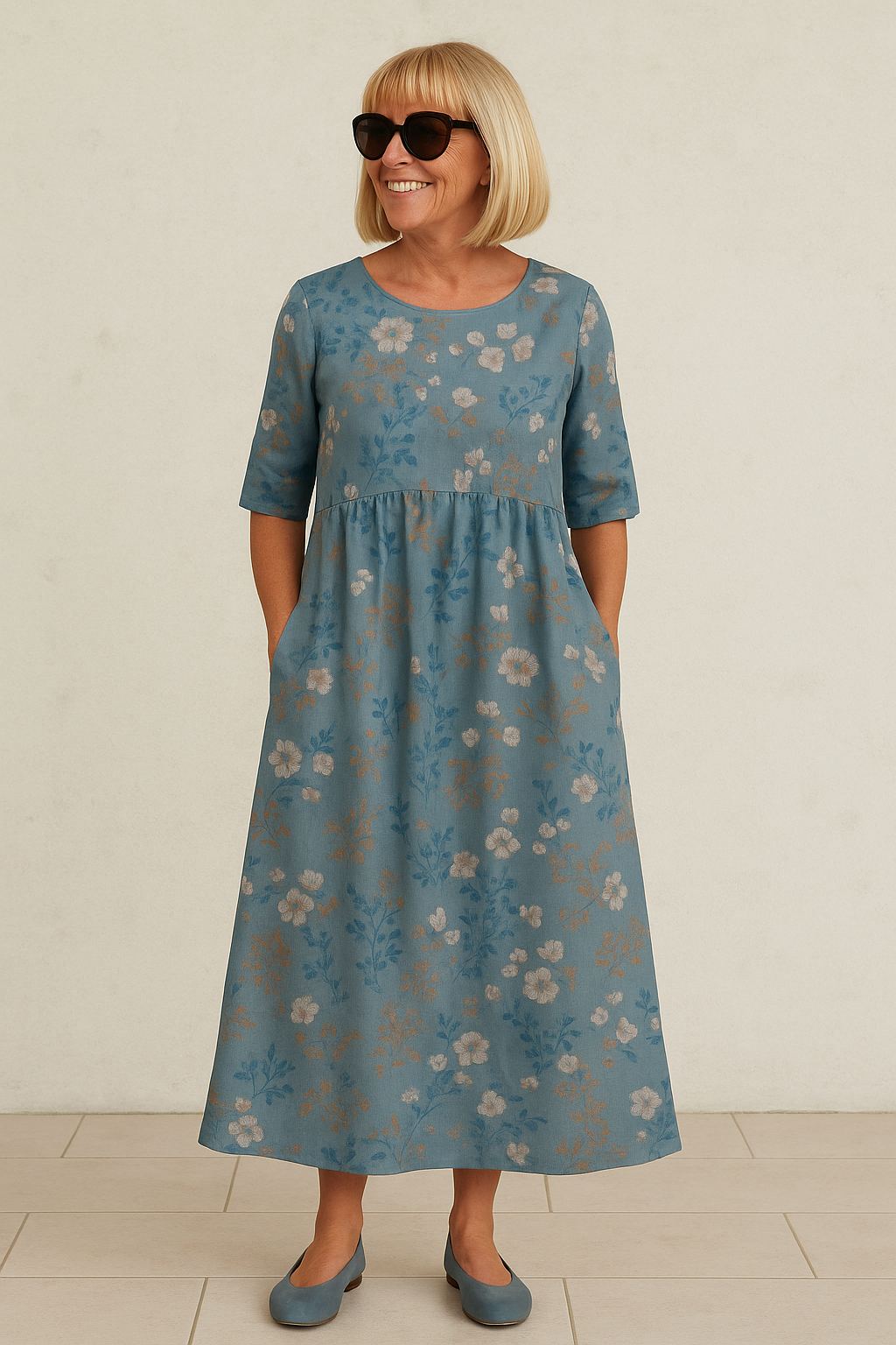 Elin™ | Vestido Midi Elegante con Efecto Vientre Plano