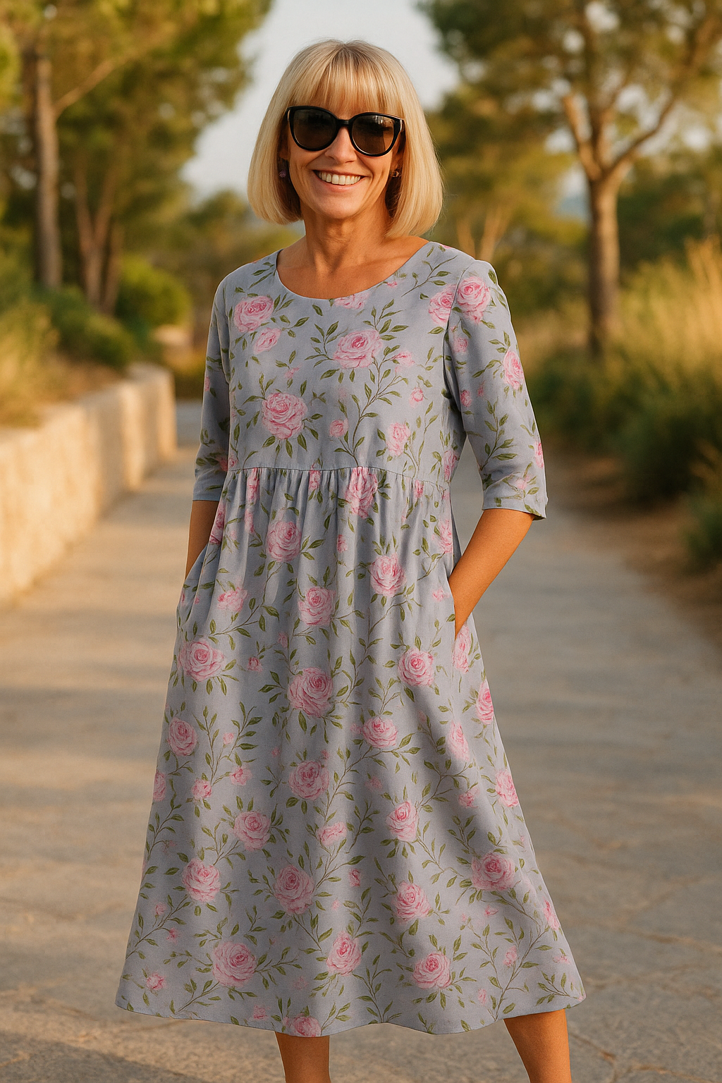 Elin™ | Vestido Midi Elegante con Efecto Vientre Plano