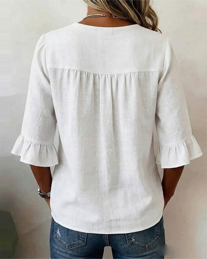 Amelie™ | Blusa con Botones Disimula Barriga