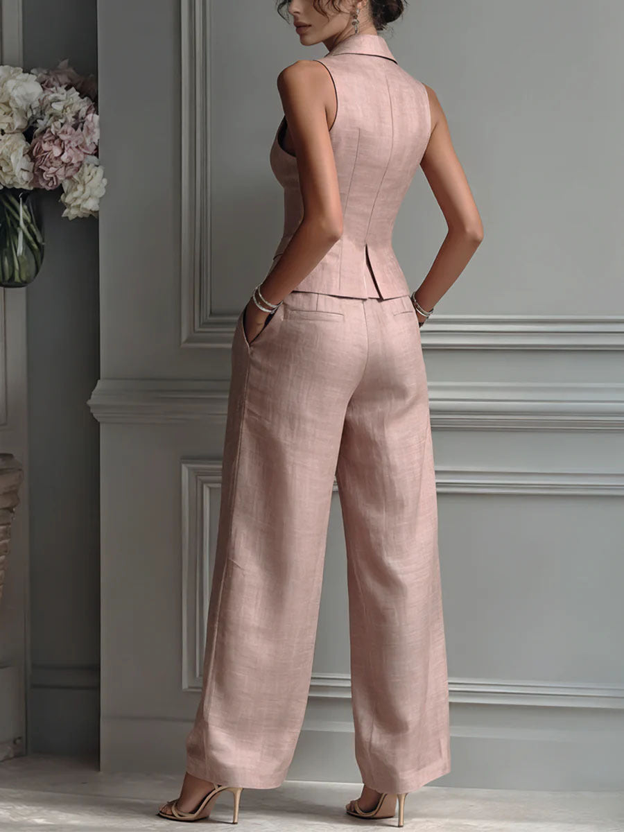 Aime™ | Conjunto de Dos Piezas con Escote en V y Botones