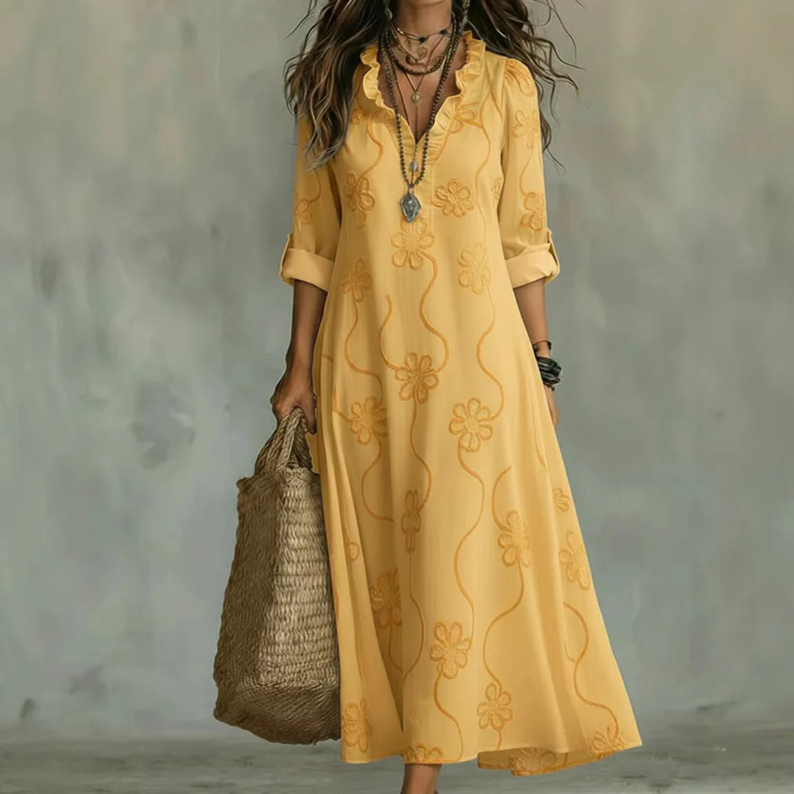 Sienna™ | Vestido de Verano Floral con Efecto Vientre Plano