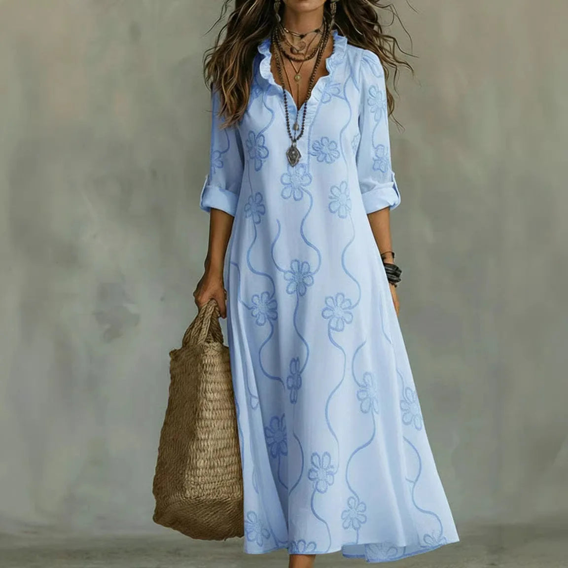 Sienna™ | Vestido de Verano Floral con Efecto Vientre Plano