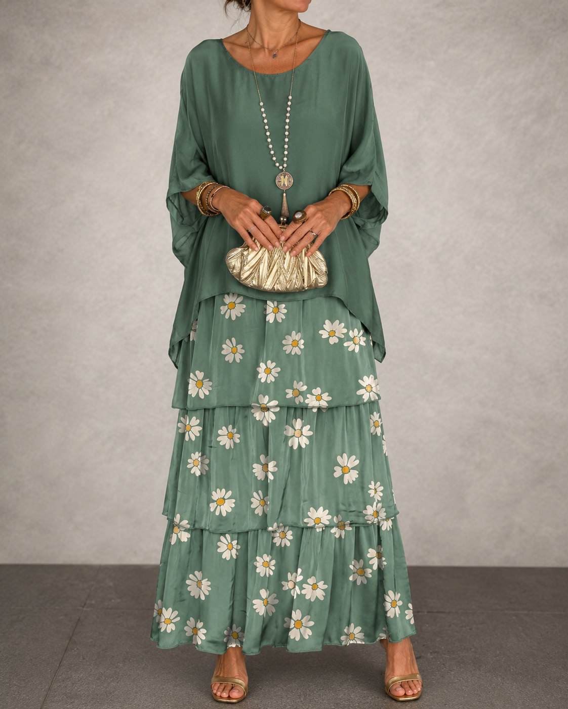 Amélie™ | Vestido Maxi de Gasa Elegante que Cubre el Vientre