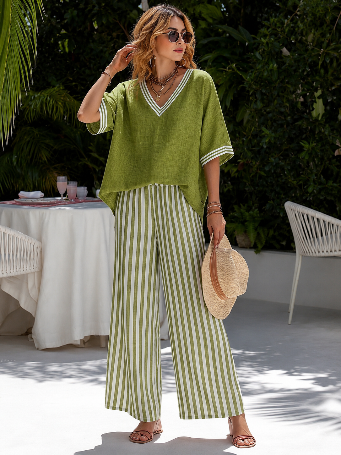 Alira™ | Conjunto de Rayas de Dos Piezas