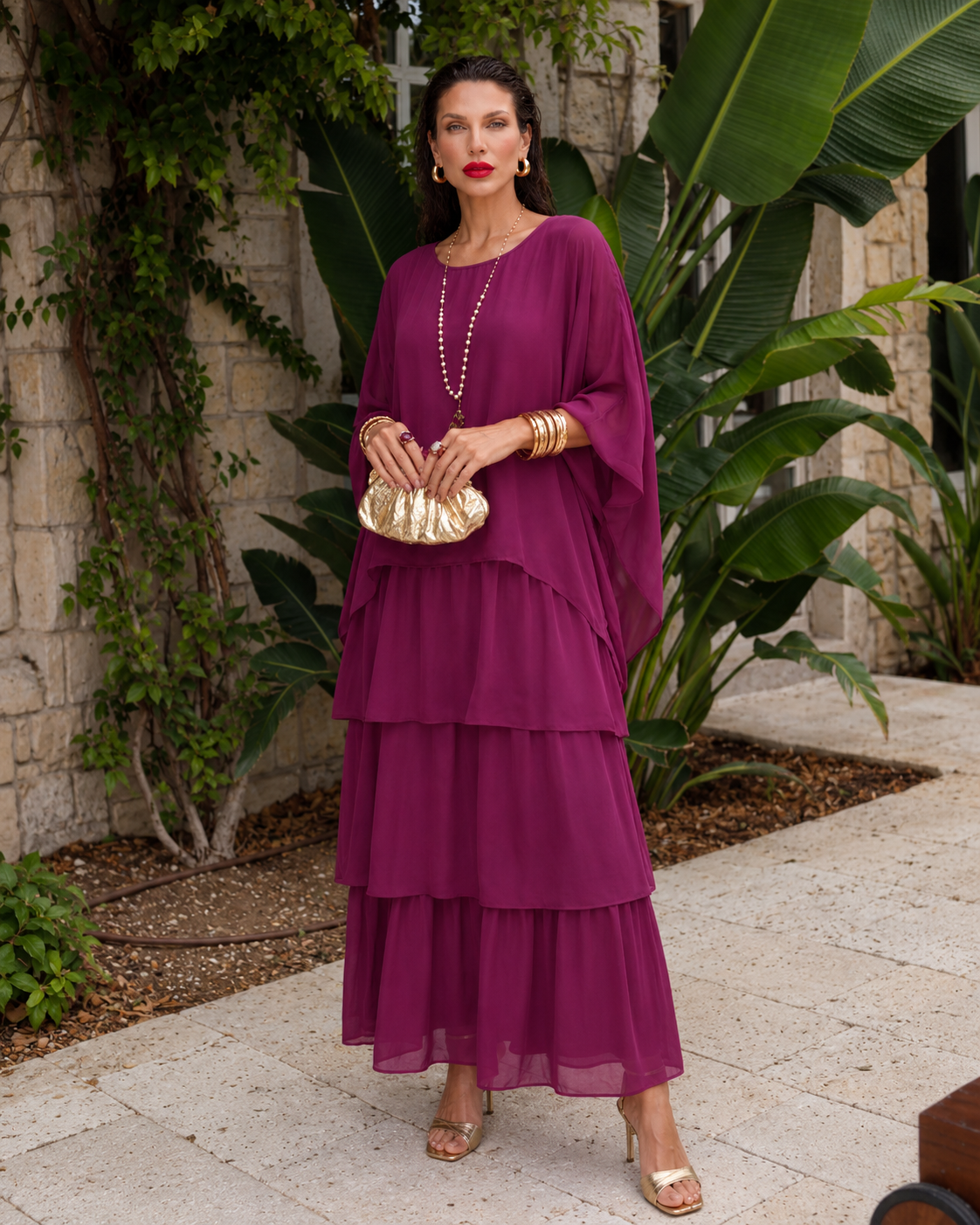 Amélie™ | Vestido Maxi de Gasa Elegante que Cubre el Vientre