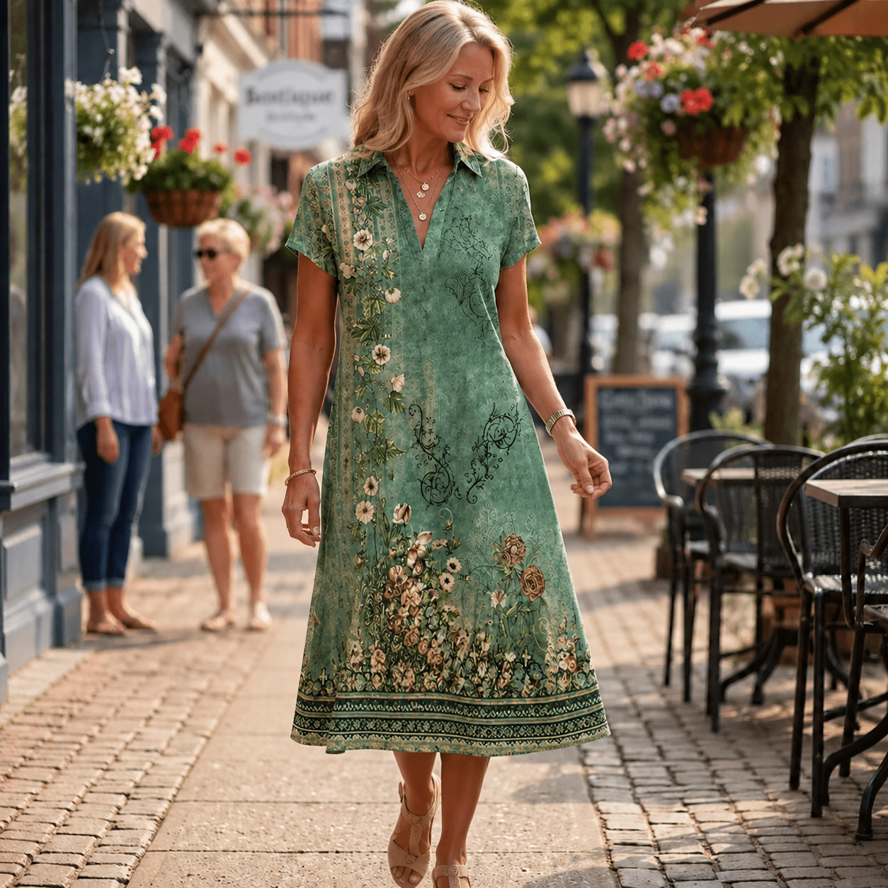 Moira™ | Vestido Midi Elegante con Diseño Efecto Vientre Plano