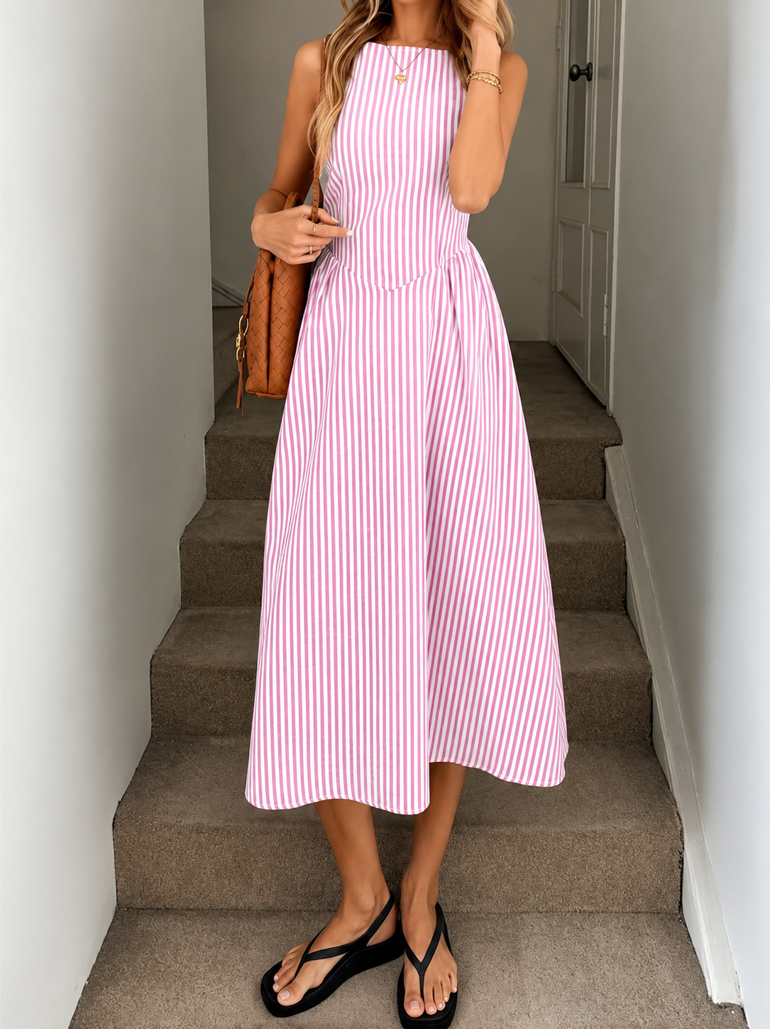 Denise™ | Vestido Midi Elegante con Efecto Vientre Plano
