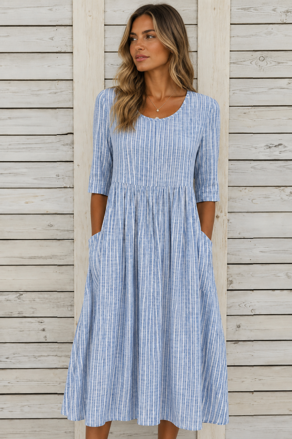 Tessa™ | Vestido Midi Elegante con Efecto Vientre Plano