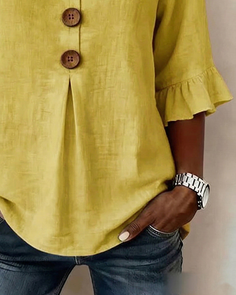 Amelie™ | Blusa con Botones Disimula Barriga
