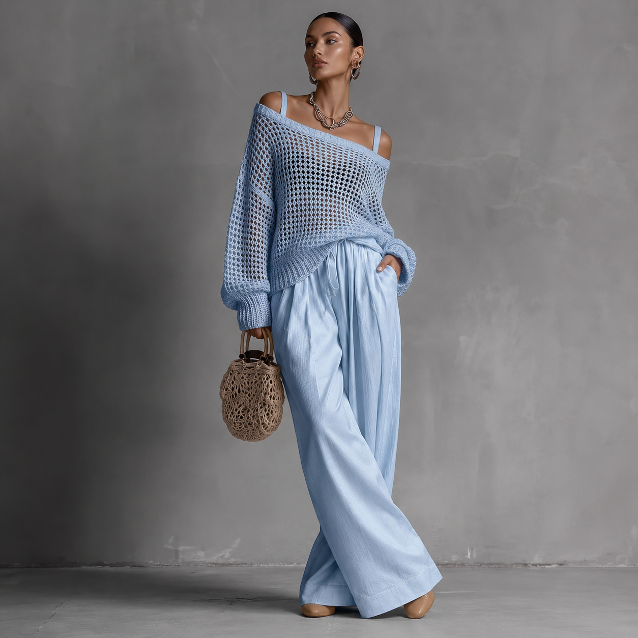 Clarisse™ | Conjunto de Dos Piezas con Hombros Descubiertos
