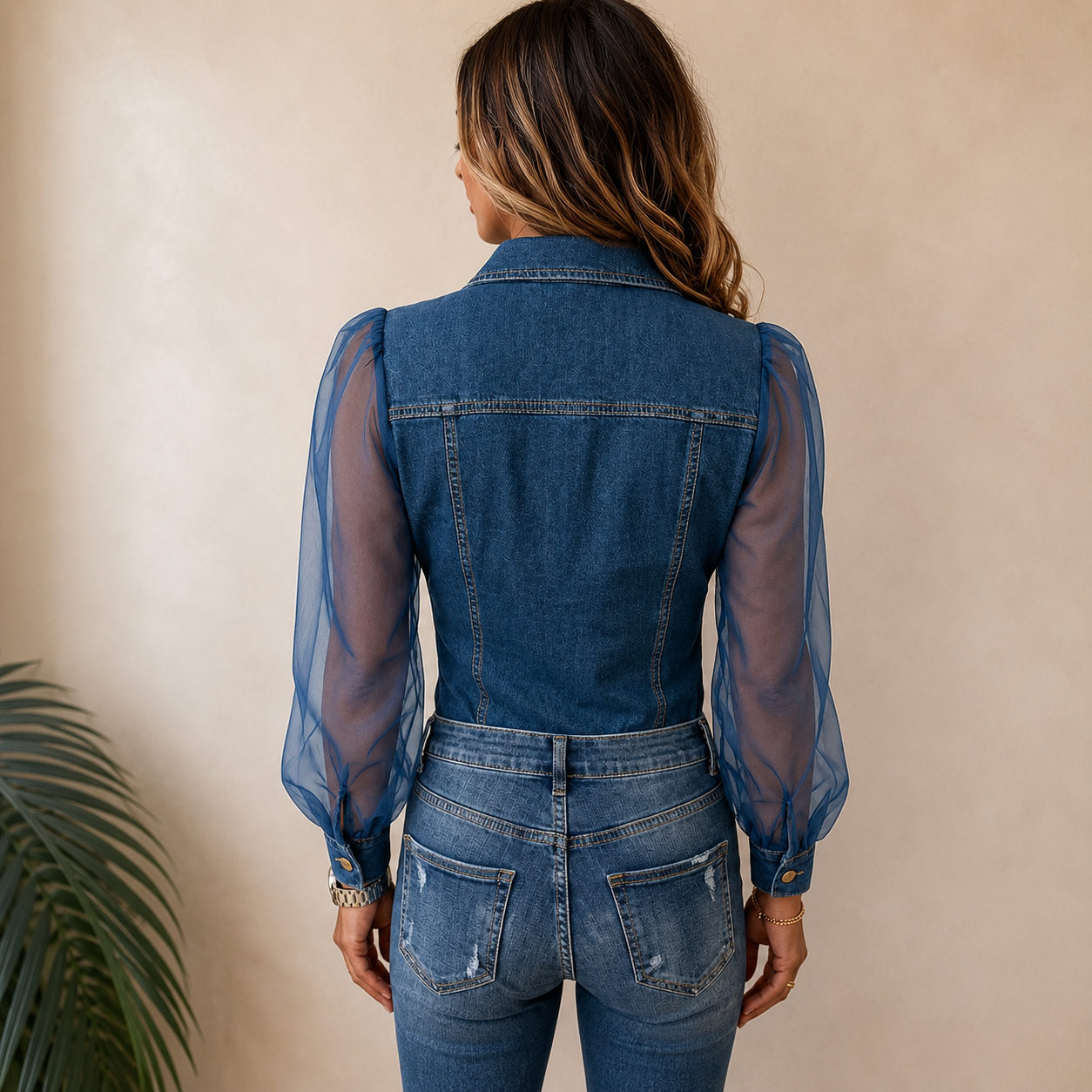 Amelie™ | Blusa Efecto Denim con Estilo