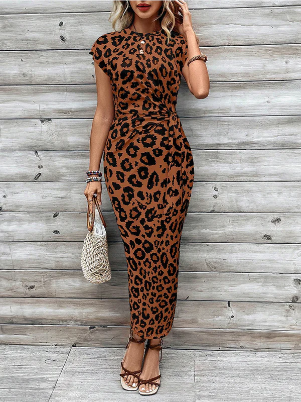 Novi™ | Vestido Maxi Favorecedor con Nudo en la Cintura y Efecto Vientre Plano