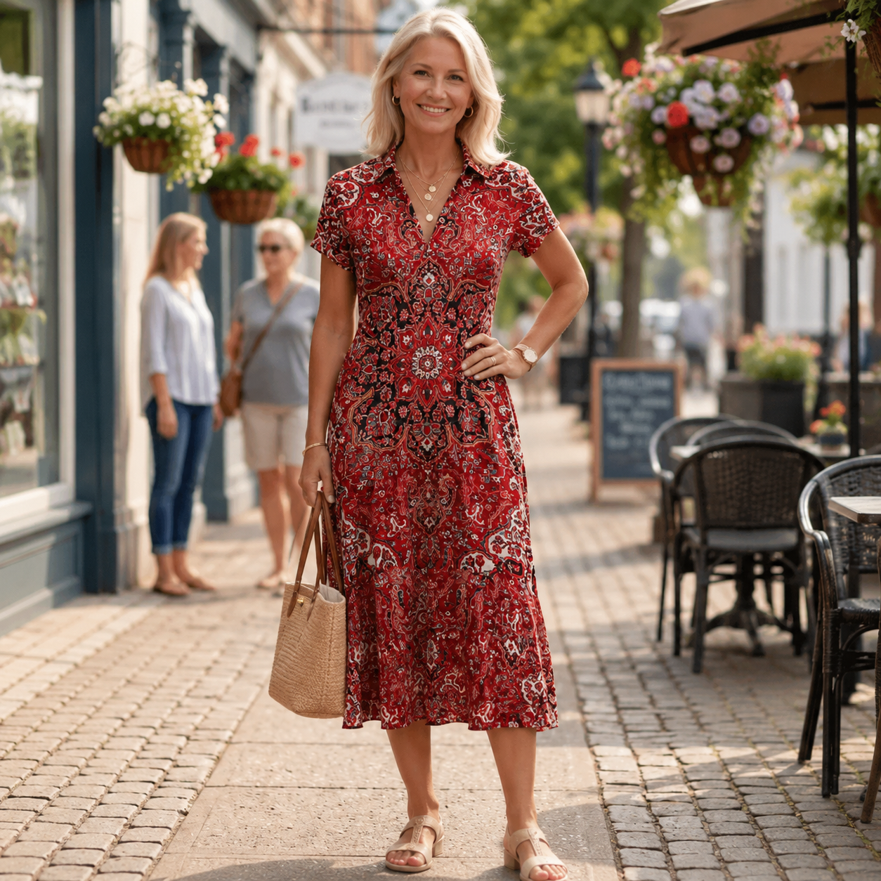 Moira™ | Vestido Midi Elegante con Diseño Efecto Vientre Plano