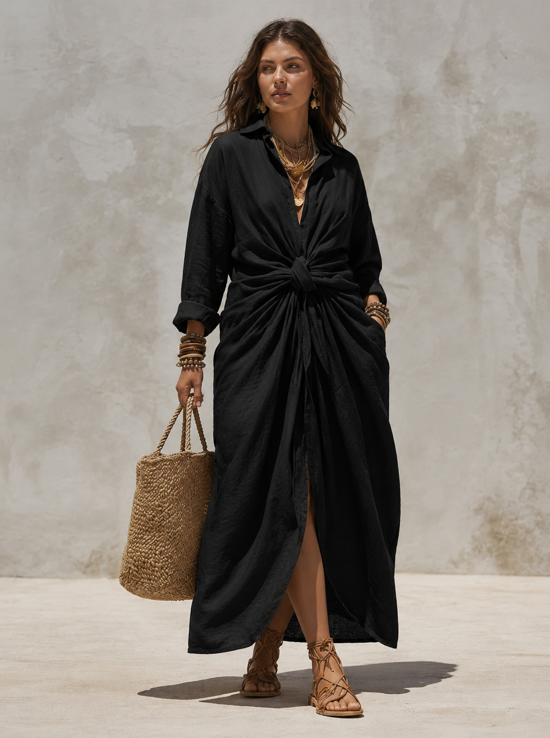 Isabelle™ | Vestido con Detalle de Nudo y Efecto Vientre Plano