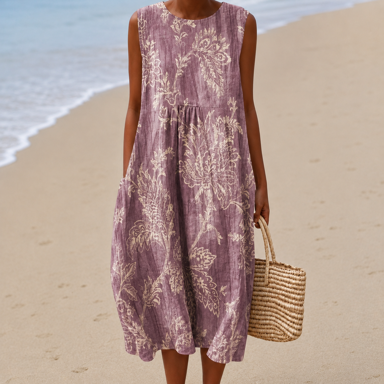 Livia™ | Vestido Midi Floral Ligero con Efecto Vientre Plano