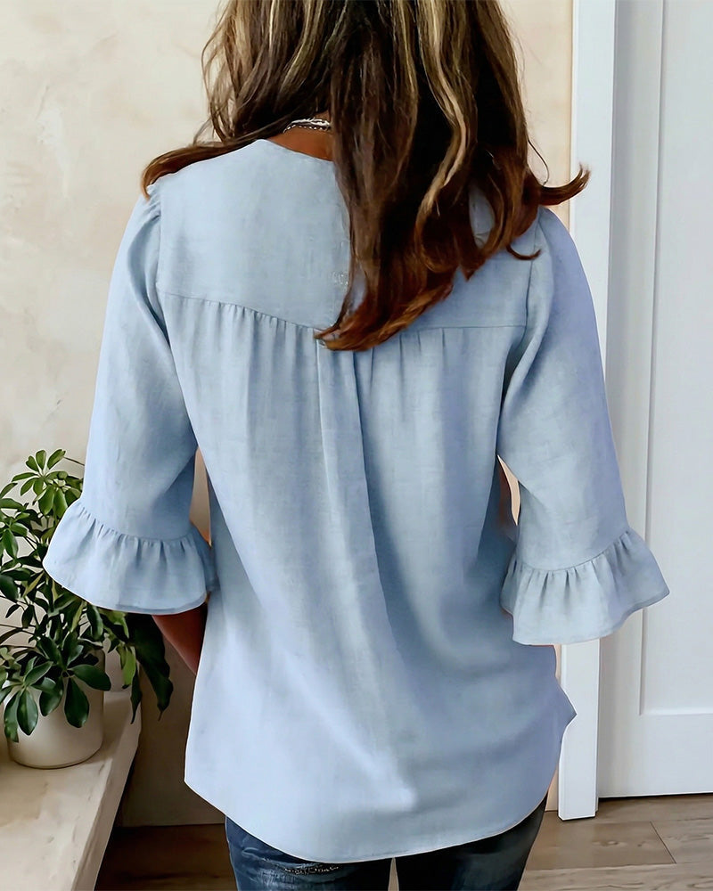 Amelie™ | Blusa con Botones Disimula Barriga