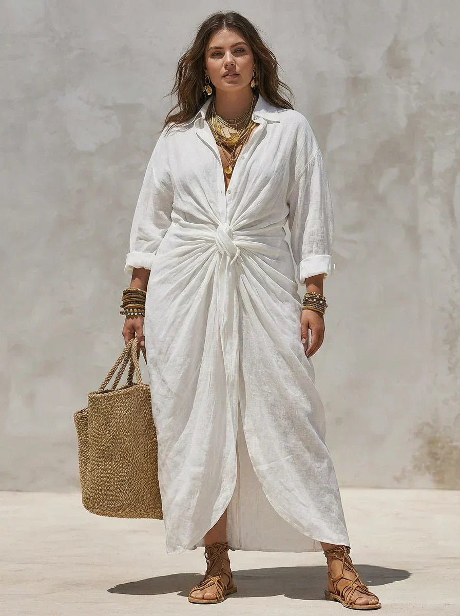 Isabelle™ | Vestido con Detalle de Nudo y Efecto Vientre Plano