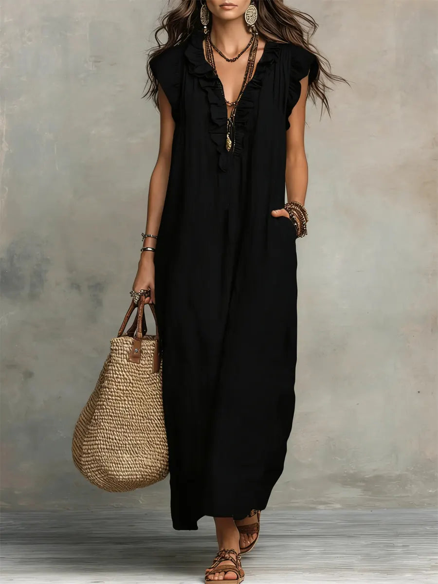 Camélia™ | Vestido Maxi Bohemio con Efecto Vientre Plano