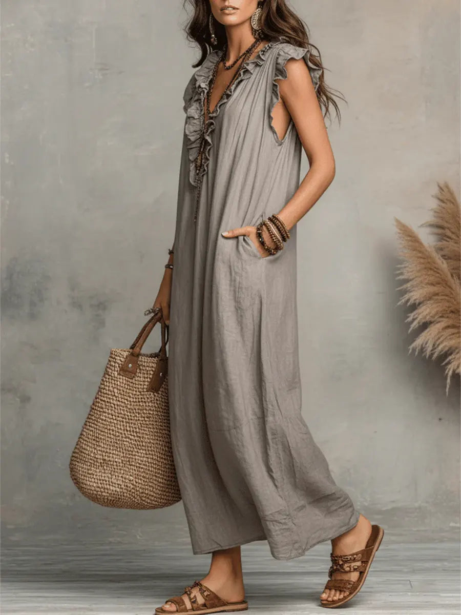Camélia™ | Vestido Maxi Bohemio con Efecto Vientre Plano
