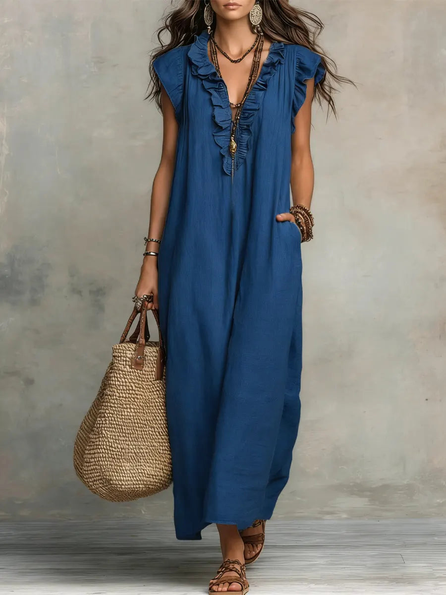Camélia™ | Vestido Maxi Bohemio con Efecto Vientre Plano