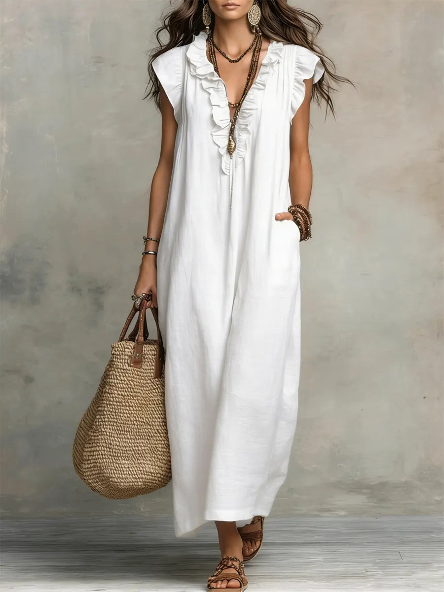 Camélia™ | Vestido Maxi Bohemio con Efecto Vientre Plano