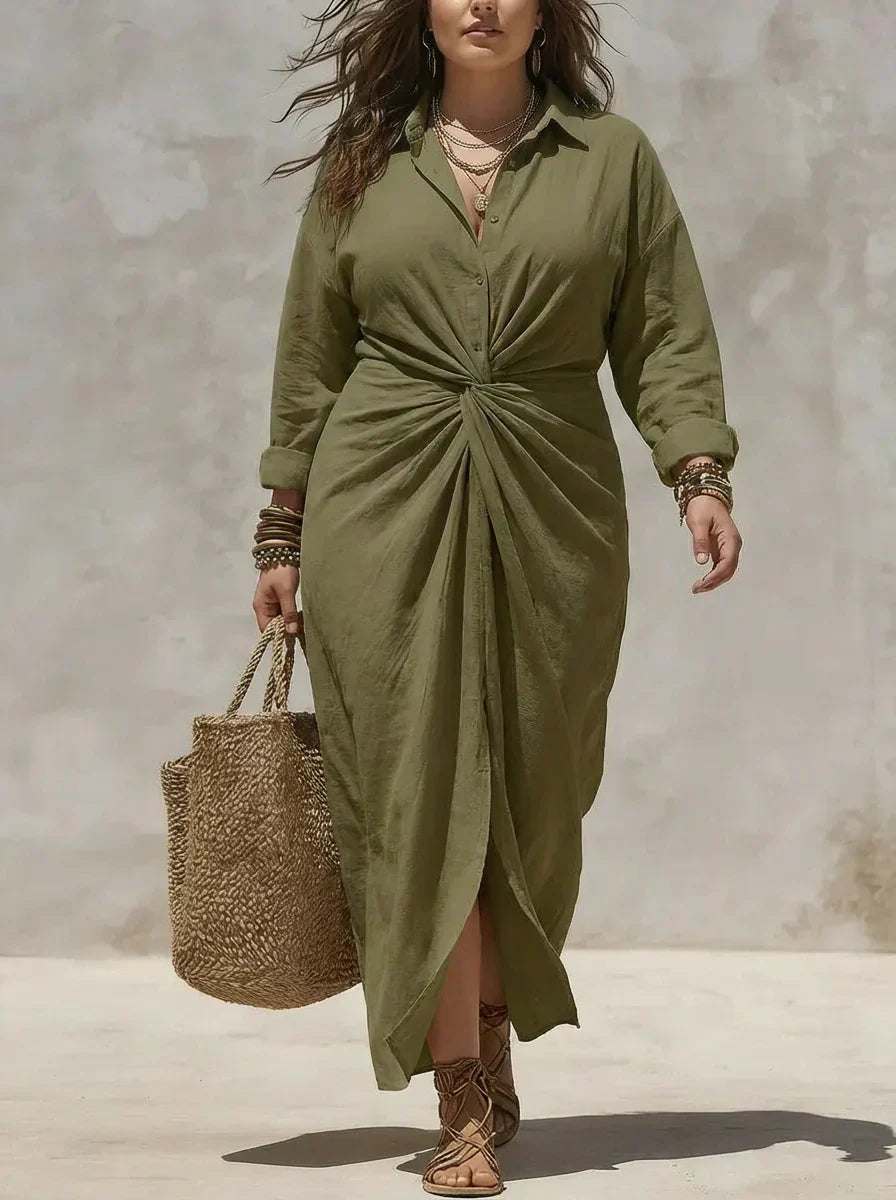 Isabelle™ | Vestido con Detalle de Nudo y Efecto Vientre Plano