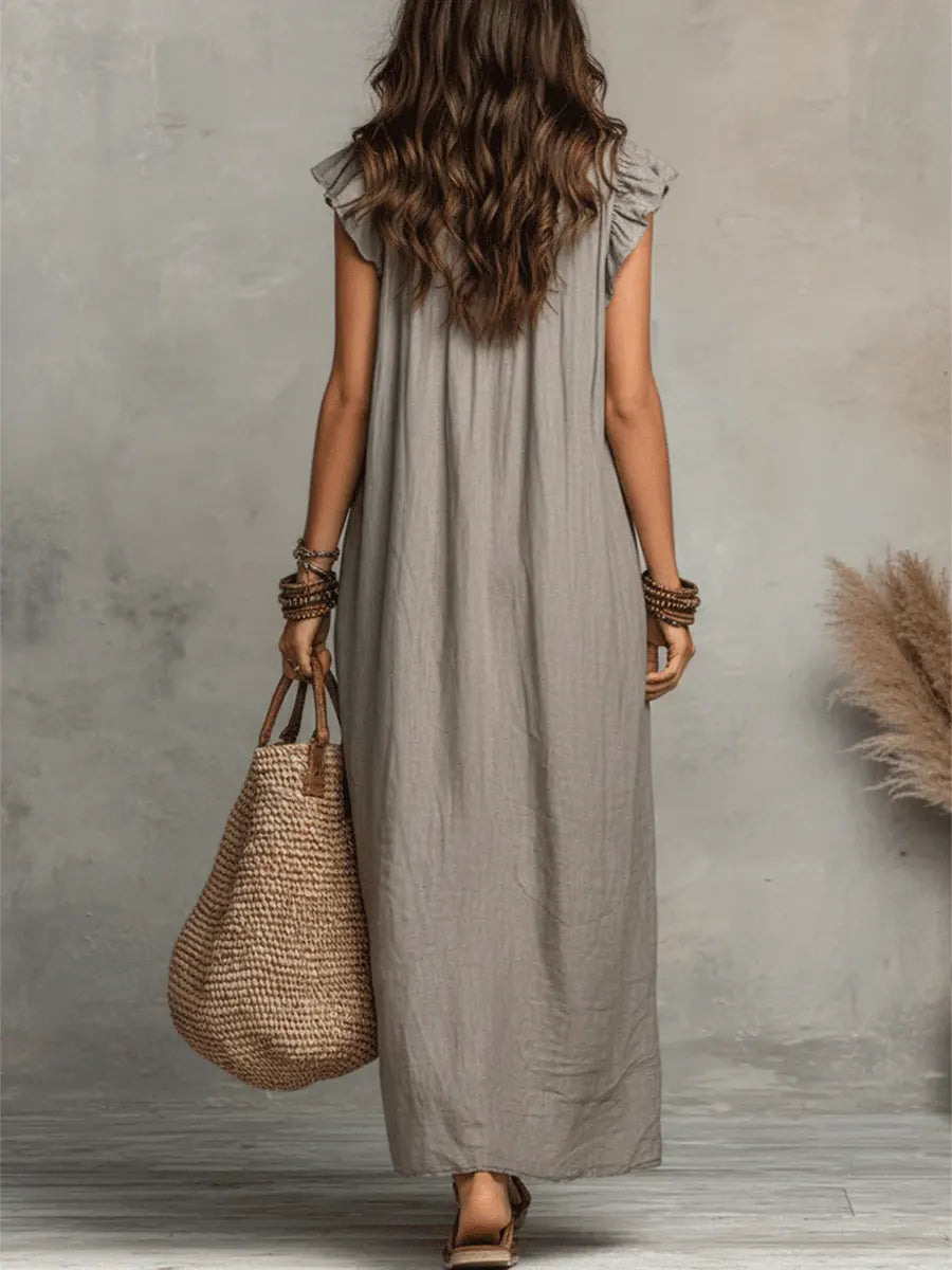 Camélia™ | Vestido Maxi Bohemio con Efecto Vientre Plano